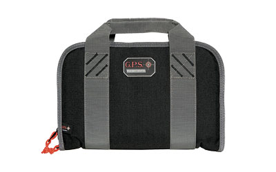 GOGPS-1308PC_1 G-Outdoors Double Pistol Case w/ Mag Storage – Black/Grey