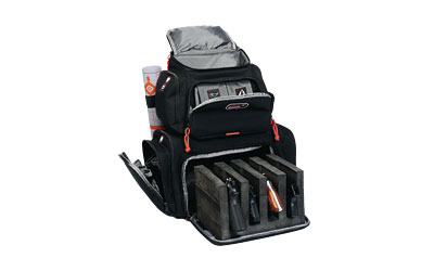 GOGPS-1711BP_1 GPS Handgunner Backpack, Black — Holds 4 Handguns