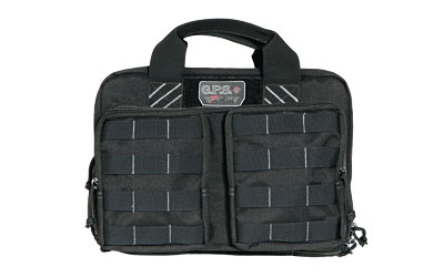 GOGPS-T1311PCB_1 GPS Tactical Quad +2 Range Bag — Holds 6 Handguns, Black