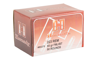 H80275_1 Hornady Custom .223 Rem 55 gr FMJBT 50 rd Box