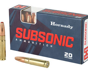 Hornady Subsonic .300 AAC Blackout 190 gr Sub‑X – 20 Rounds