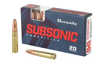 Hornady Subsonic .300 AAC Blackout 190 gr Sub‑X – 20 Rounds