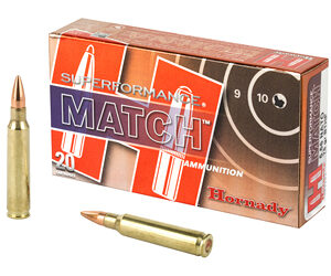 Hornady Superformance Match 5.56 NATO 75gr BTHP 20rd