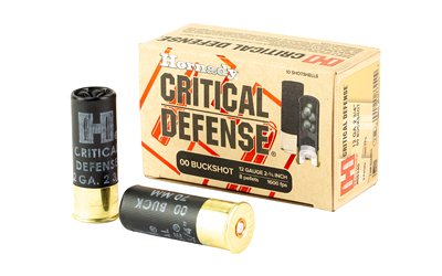 Hornady Critical Defense 12ga 2.75″ 00 Buckshot 8 Pellets 10ct