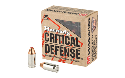 H90080_1 Hornady Critical Defense .380 ACP 90 gr FTX — 25 Rounds