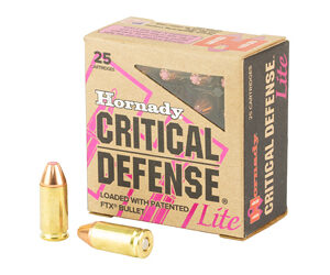 Hornady Critical Defense Lite 9mm 100gr FTX 25rd