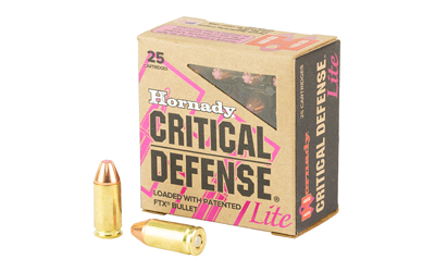Hornady Critical Defense Lite 9mm 100gr FTX 25rd