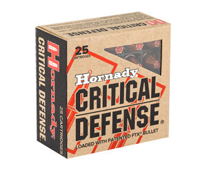 Hornady Critical Defense 9mm 115gr FTX — 25 rd Box