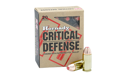 H90923_1 Hornady Critical Defense 45 ACP +P 185 gr FTX