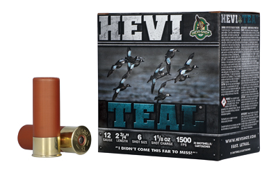 HEVI-Teal 12GA 2.75″ 1-1/8 oz #6 Shot 25rd