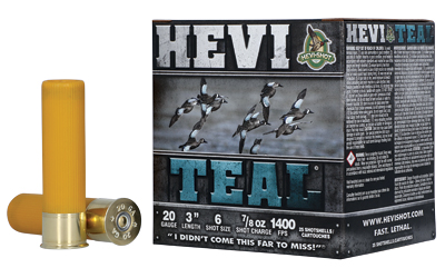HEVI-SHOT HEVI-TEAL 20ga 3in 7/8oz #6 25rd Box