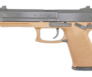 H&K Mark 23 .45 ACP 5.87″ FDE Frame Black Slide 12rd