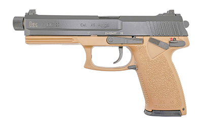 H&K Mark 23 .45 ACP 5.87″ FDE Frame Black Slide 12rd