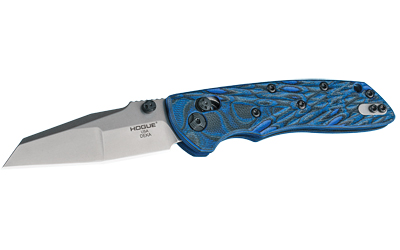 Hogue Deka 3.25 in Folding Knife, Blue G10