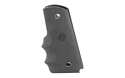 HO43000_1 Hogue Colt Officer Rubber Grip, Finger Grooves, Black
