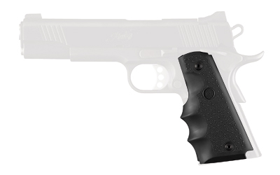 Hogue 45000 OverMolded 1911 Government Rubber Grip, Black