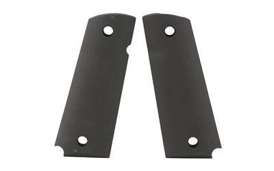 HO45160_1 Hogue 45160 Grip Panels Matte Black Aluminum 1911 Govt