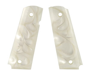Hogue 1911 Govt Pearl Ambi Polymer Grip – White