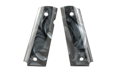 HO45418_1 Hogue Grip 1911 Govt Pearl Ambi Black — Polymer Grip
