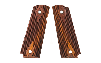 HO45821_1 Hogue Cocobolo 1911 Government Checkered Ambidextrous Grips