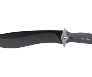 Kershaw Camp 10 Machete — 65Mn Carbon Steel, Black Powdercoat