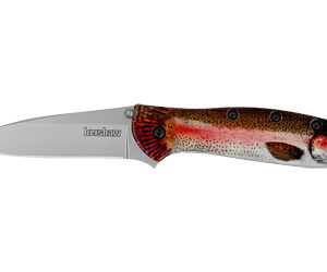 Kershaw Leek 3″ Drop Point Folding Knife — Rainbow Trout