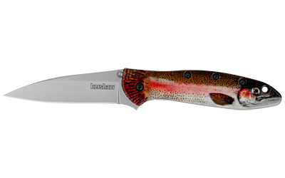 Kershaw Leek 3″ Drop Point Folding Knife — Rainbow Trout