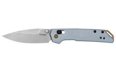 KER2051_1 Kershaw Mini Iridium 3in Folding Knife, D2 Steel, Ice Blue