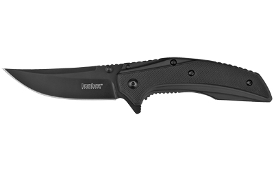 Kershaw Outright Folding Knife, 3″ Trailing Point, Black