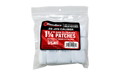 Kleen-Bore SuperShooter Cleaning Patches 1.25″ .22-.270 Cal 500ct