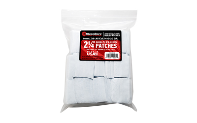 Kleen-Bore SuperShooter 2 1/4″ Patches .38/.45 Cal .410-20 GA