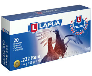 Lapua .222 Rem 55gr FMJ Rifle Ammunition — 20/600