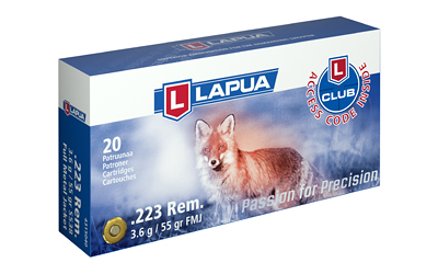 Lapua 223 Rem 55gr FMJ – 20rd Box