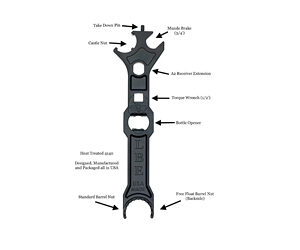 LBE Unlimited Armorers Tool — Black 4140 Steel