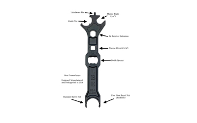 LBARMTL_1 LBE Unlimited Armorers Tool — Black 4140 Steel