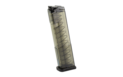 MGETSSMK-GLK-43-12_1 ETS Glock 43 Magazine, Carbon Smoke Polymer, 12rd 9mm