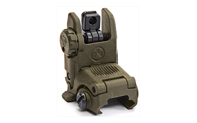 MPIMAG248OD_1 Magpul MBUS Rear Flip-Up Sight — ODG, Picatinny