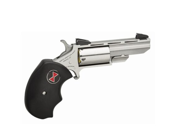 NAA Black Widow Mini Revolver .22 WMR 2″ 5-Round Stainless