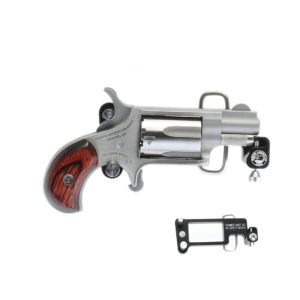 NAA Mini Revolver .22 LR w/ Skeleton Belt Buckle, Stainless, 5rd