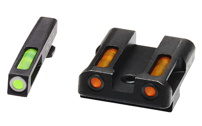 Hi-Viz LiteWave H3 Glock Sight Set — Green Tritium/Orange Rear