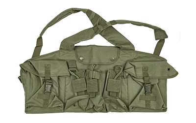NSTARCVAKCR2921G_1 NcSTAR VISM AK Chest Rig – Green, Fits Six 30-Round Mags