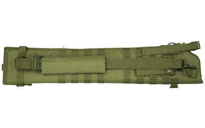 NSTARCVSCB2917G_1 NcSTAR Tactical Shotgun Scabbard, Green Nylon, Adjustable 29–34.75 in