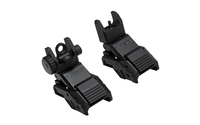 NcSTAR VISM Pro Series AR Flip-Up Front & Rear Sights, Black