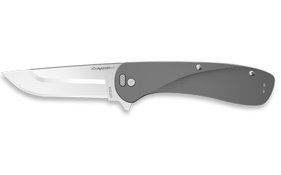 OEVX130A-C_1 Outdoor Edge Razor VX1 3″ Folding Knife – Gray Aluminum