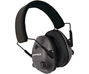 Champion Electronic Ear Muffs — Charcoal/Black