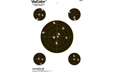 Champion VisiColor Targets 13×18 Bullseye 10-Pack