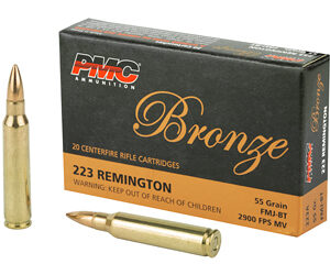 PMC Bronze .223 Rem 55gr FMJ-BT 20rd Box