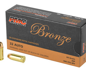 PMC Bronze .32 ACP 60gr JHP – 50 rd Box