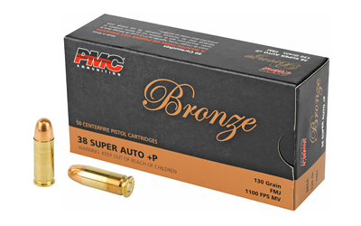 PMC38SA_1 PMC Bronze .38 Super +P 130gr FMJ 50rd Box