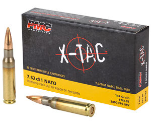 PMC X-TAC 7.62x51mm NATO 147gr FMJ-BT – 20rd Box